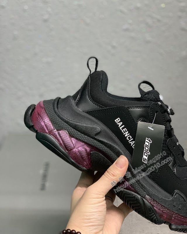 Balenciaga經典款男女鞋 巴黎世家頂級版本Triple S厚底氣墊大底LOGO老爹鞋 Balenciaga情侶款老爹鞋  hdbl1278